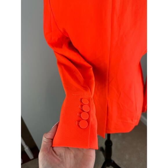 NWT Generation Love Hudson Crepe Blazer - Papaya - Small - Picture 5 of 9